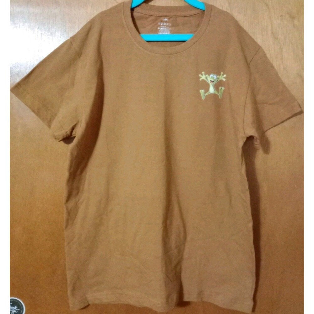Youth Sz 13/14 SS T-Shirt Brown Tee Funny Frog Graphics Boy's Clothing Casul New